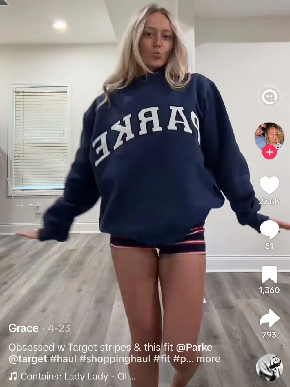 Target xhilaration striped